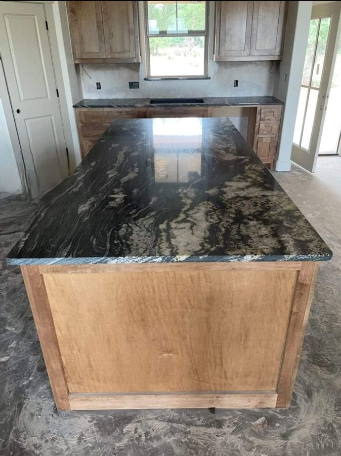 Marble kitchen countertop island in Lawton, OK 